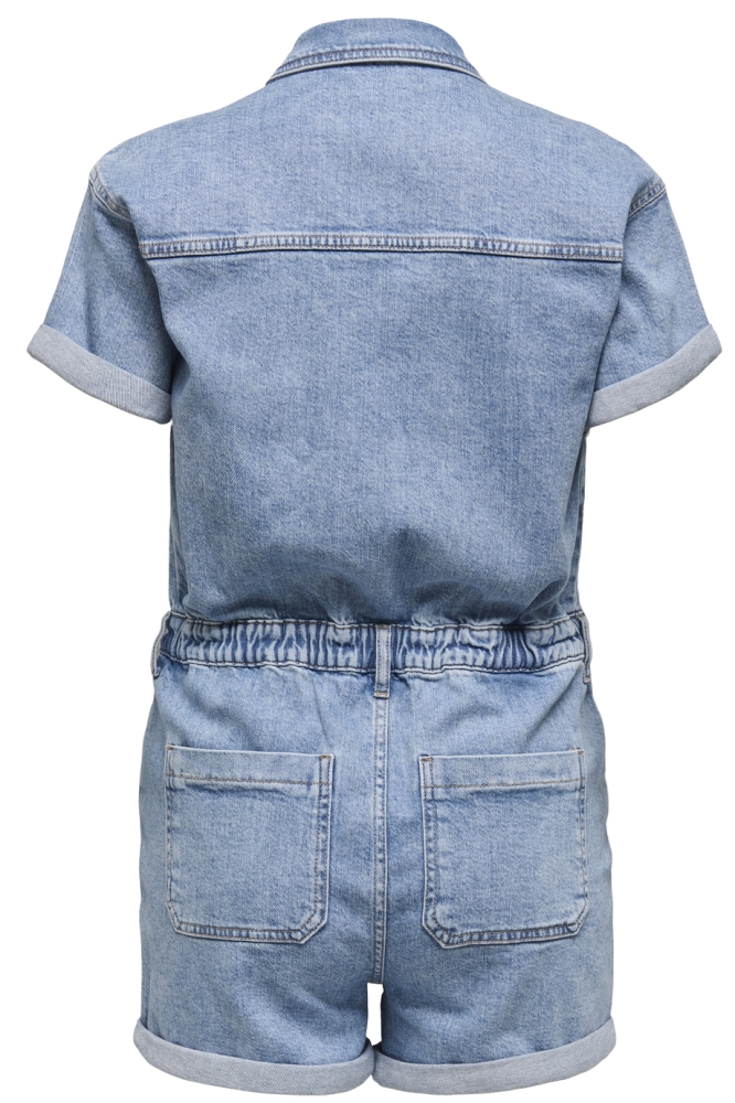ONLCASTEL S/S DNM PLAYSUIT AZG 15344704 Light Blue Denim